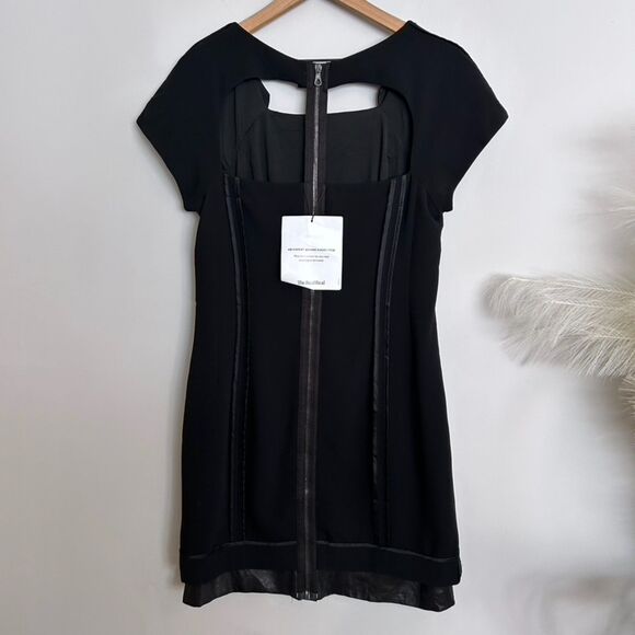 Rag & Bone Leather and Satin Trim Dress - Picture 7 of 11